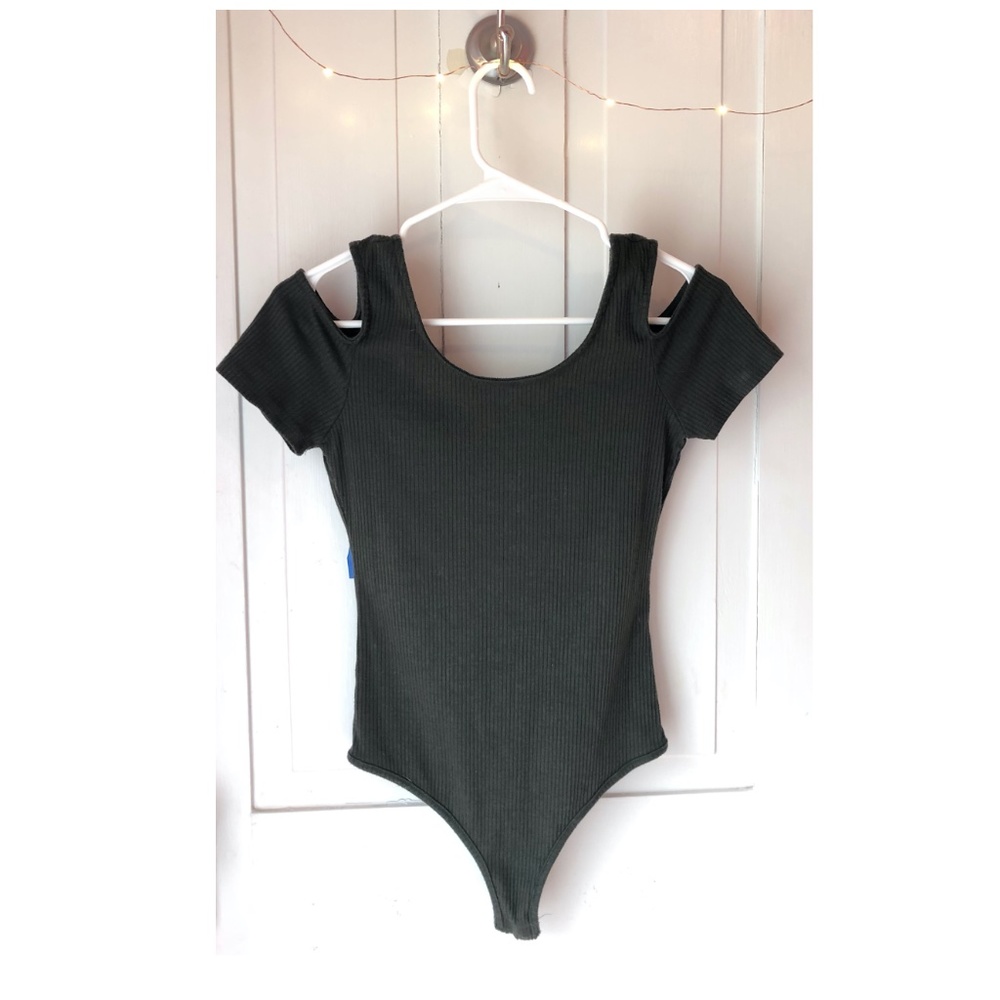 Olive Green Bodysuit with Low Back